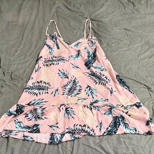 Tropical Pink and Blue Women Swim Coverup